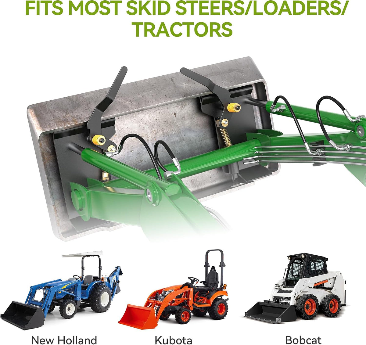 Universal Skid Steer Quick Tach Conversion Adapter Weld On QTK Bobtach Box Plate Weld On Quick Attachment Plate for