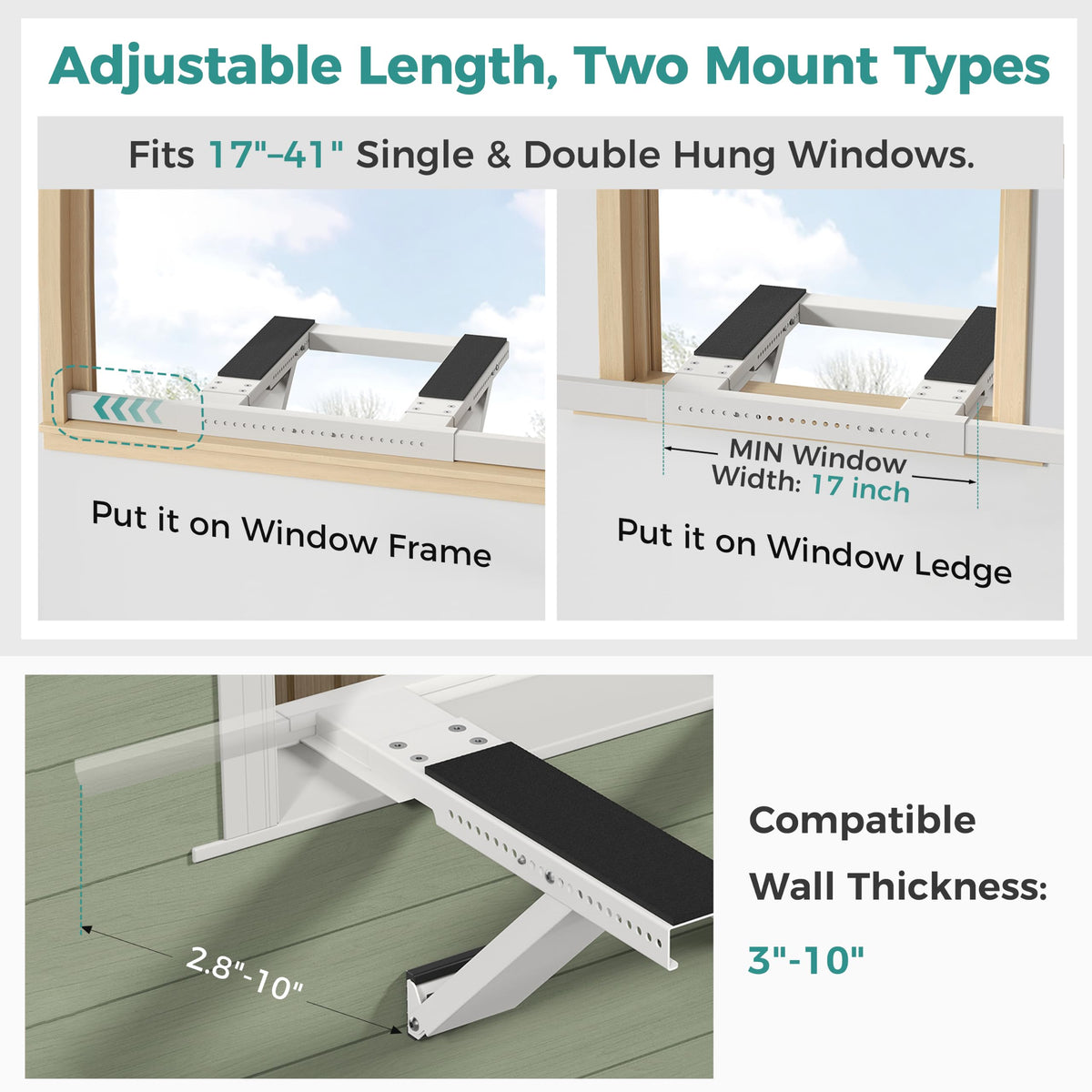No-Drilling Window Air Conditioner Support Bracket, AC Holder Stand Mount