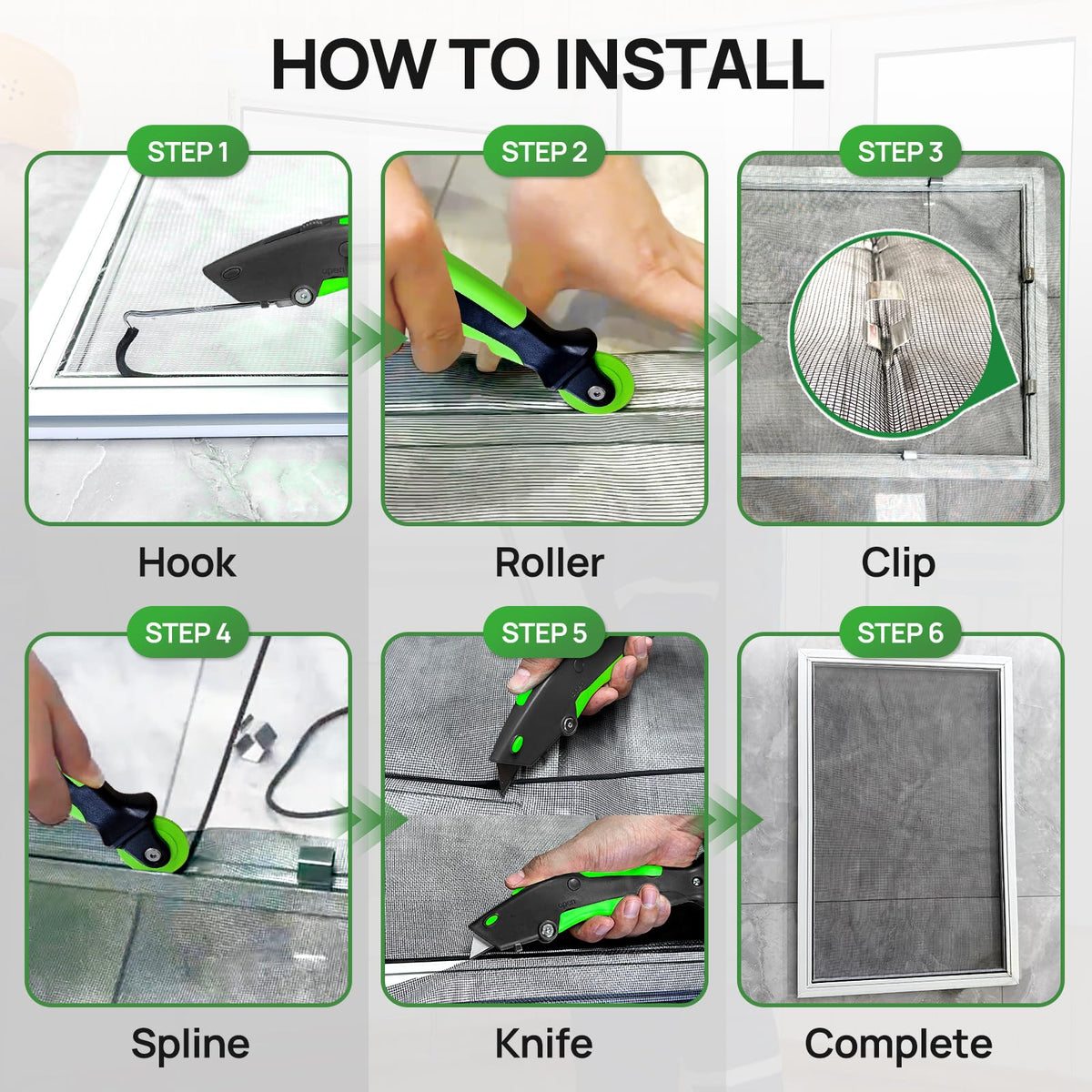 Window Screen Replacement,Versatile Window Screen Door Kit