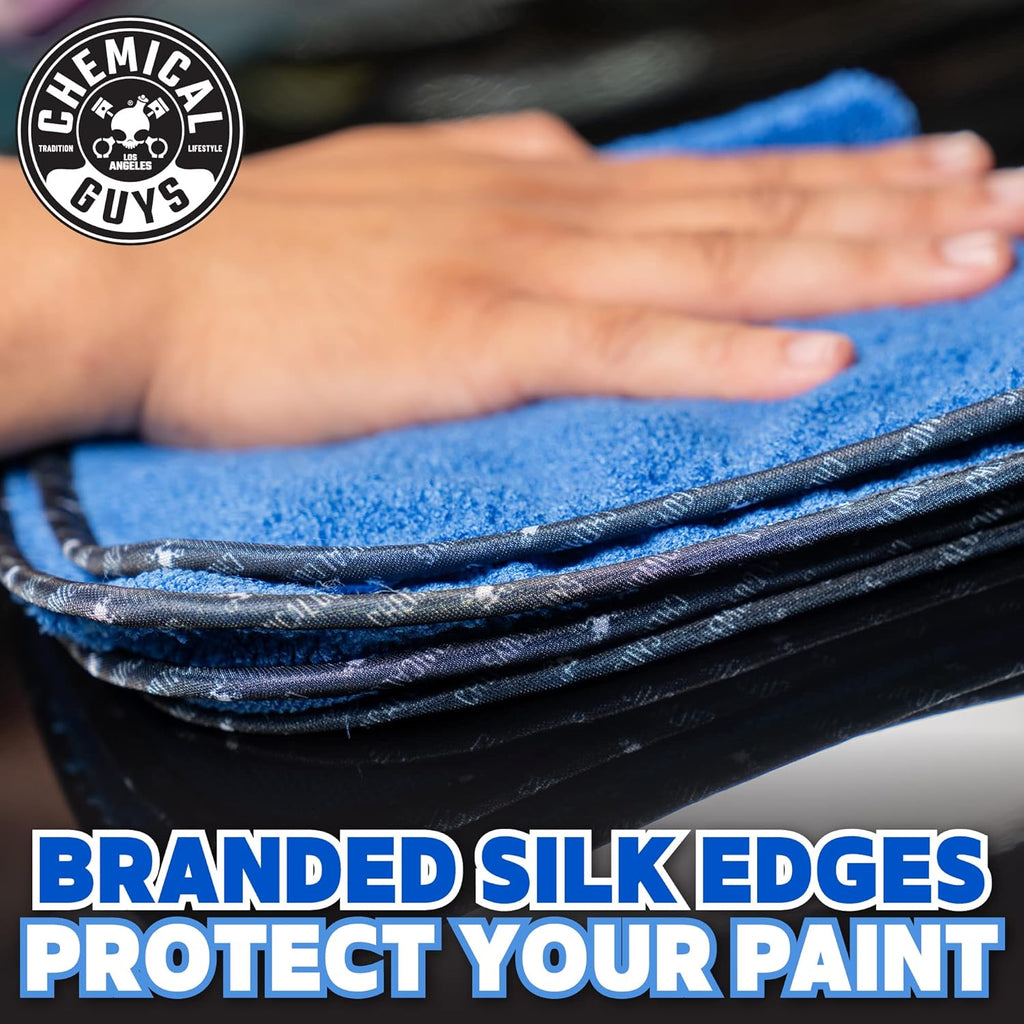 Professional Grade Premium Microfiber Towels for Cars, Blue, 16" x 16", Ultra-Soft and Scratch-Free Car Detailing