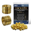 M6 Brass Heat Set Threaded Inserts, Metric Knurled Nuts (50 Pieces)