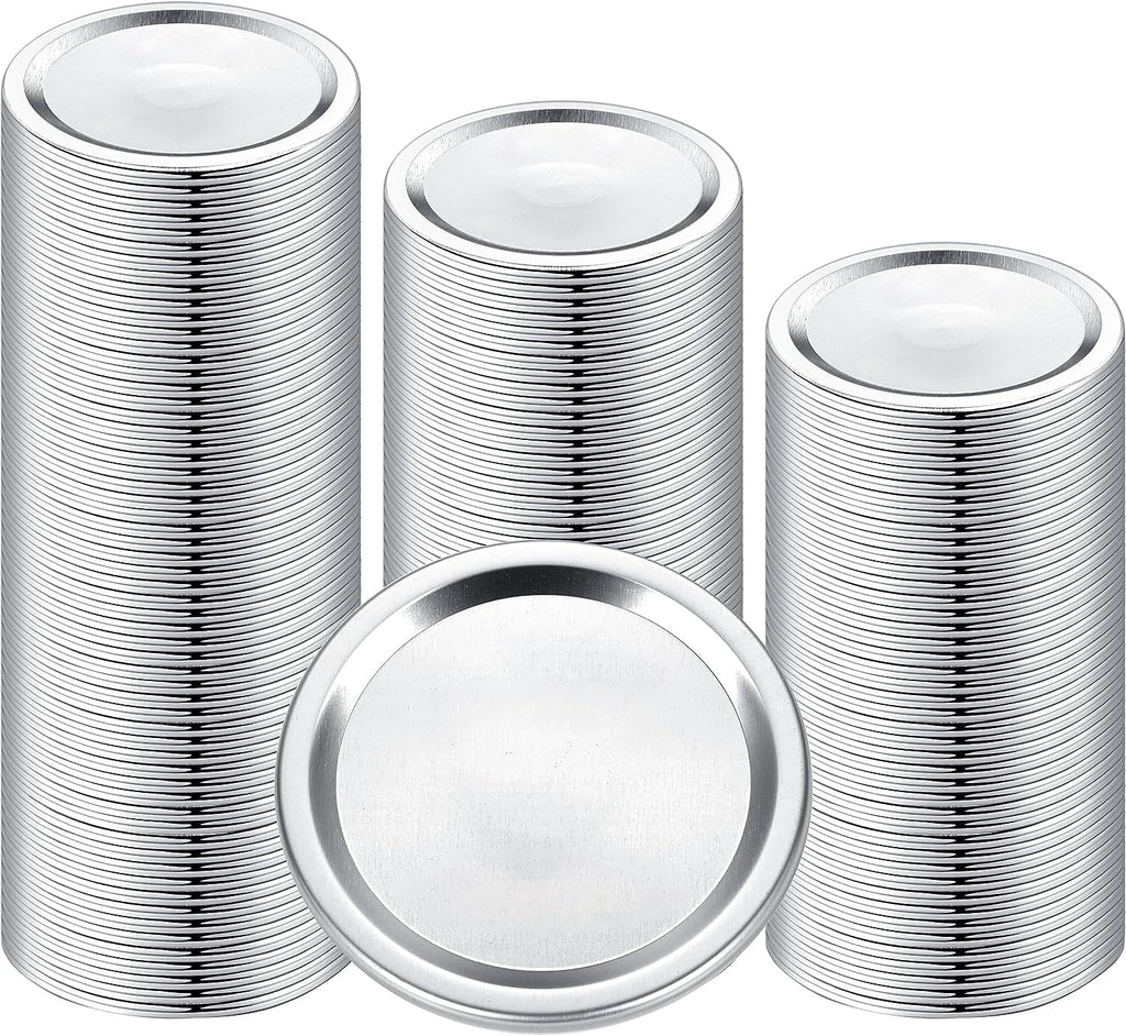 Canning Lids for Ball, Kerr Jars - Split-Type Metal Mason Jar Lids for Canning - Food Grade Material, 100% Fit &
