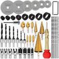 LAMPTOP 47 Pcs Woodworking Tools and Accessories Countersink Drill Bit Set