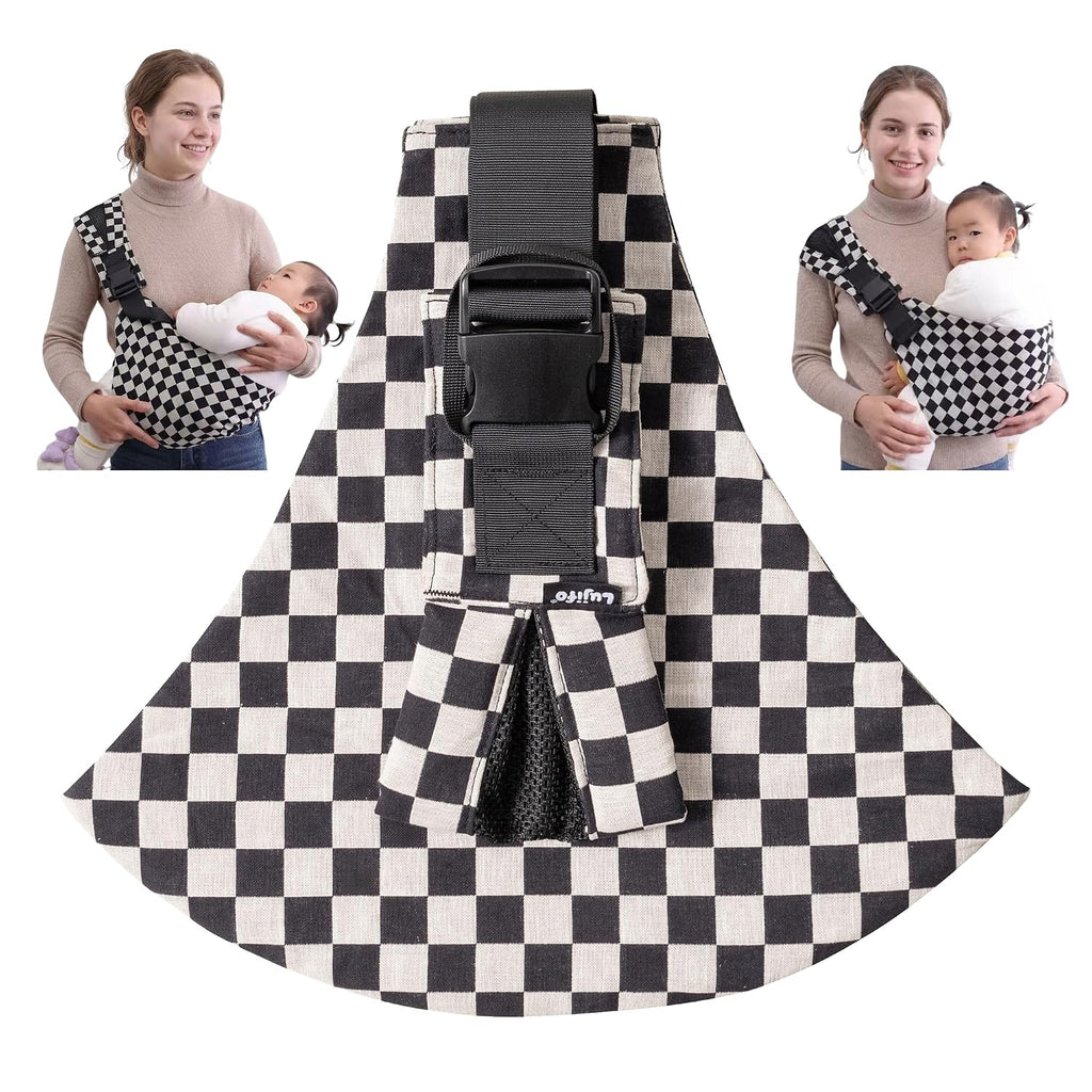 Baby Sling Carrier, Premium Cotton Blend Baby Carrier for Toddlers, Adjustable & Breathable Toddler Carrier with