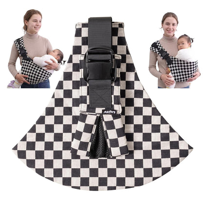 Baby Sling Carrier, Premium Cotton Blend Baby Carrier for Toddlers, Adjustable & Breathable Toddler Carrier with
