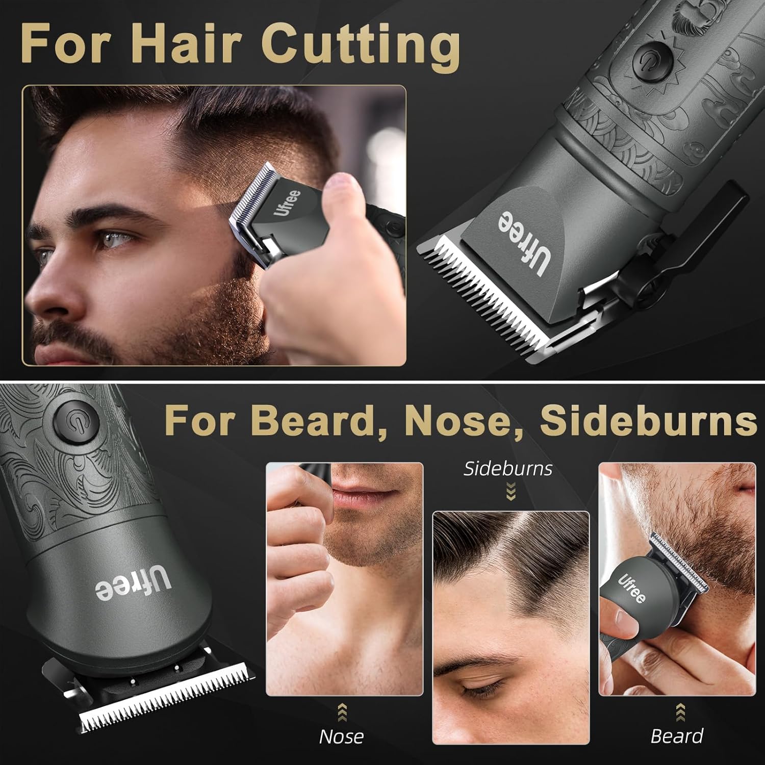 Beard Trimmer for Men with Hair Clipper, Professional Hair Clippers for Men and Hair Trimmers, Cordless Electric
