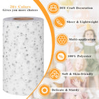 Glitter Tulle Rolls, 6” by 50 Yards Tulle Fabric Rolls(White)