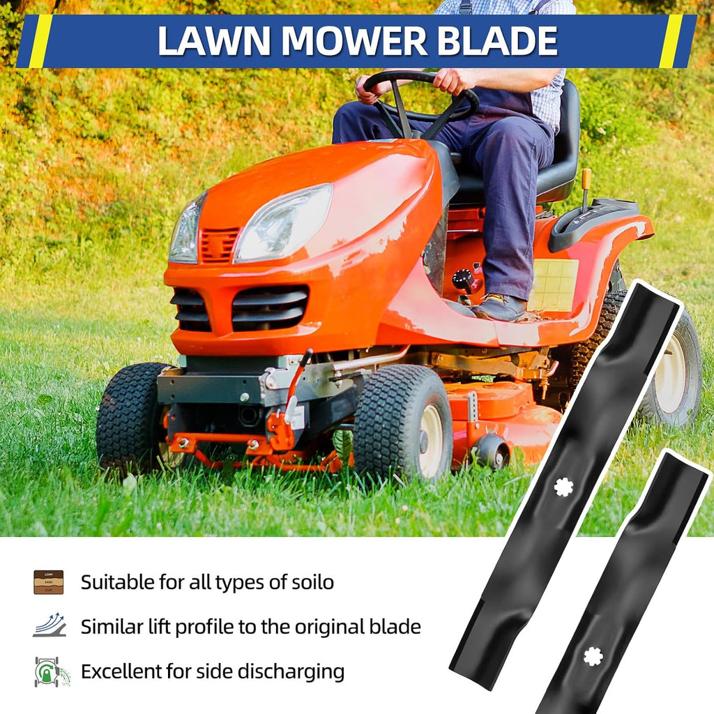 GICOOL AM137327 High Lift Mower Blades for John Deere 42" Deck Mower, 2PK