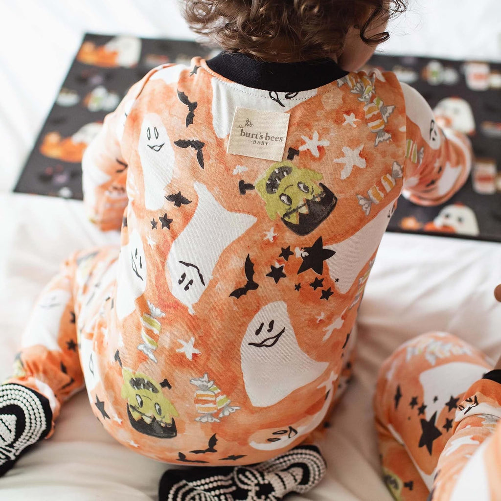 Girls Organic Cotton, Snug Fit Footed Sleeper Pajamas