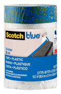 Pre Plastic Painters Tape, 24 in x 30yd, Tape & Masking Film Combined in One Product, Static Cling to Stay in One
