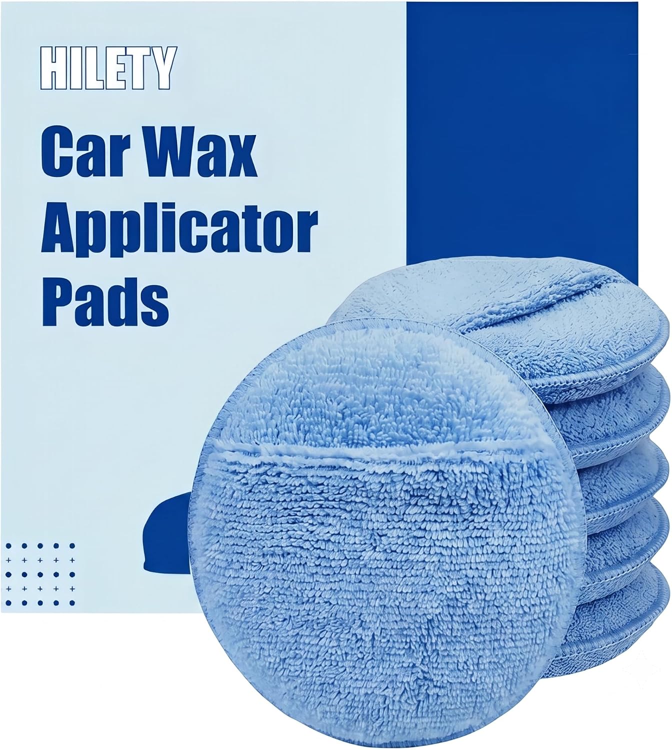 Car Wax Buffing Pads with Finger Pocket, 6PK Microfiber Wax Applicator Pads, Versatile Sponge Pads for Polishing and