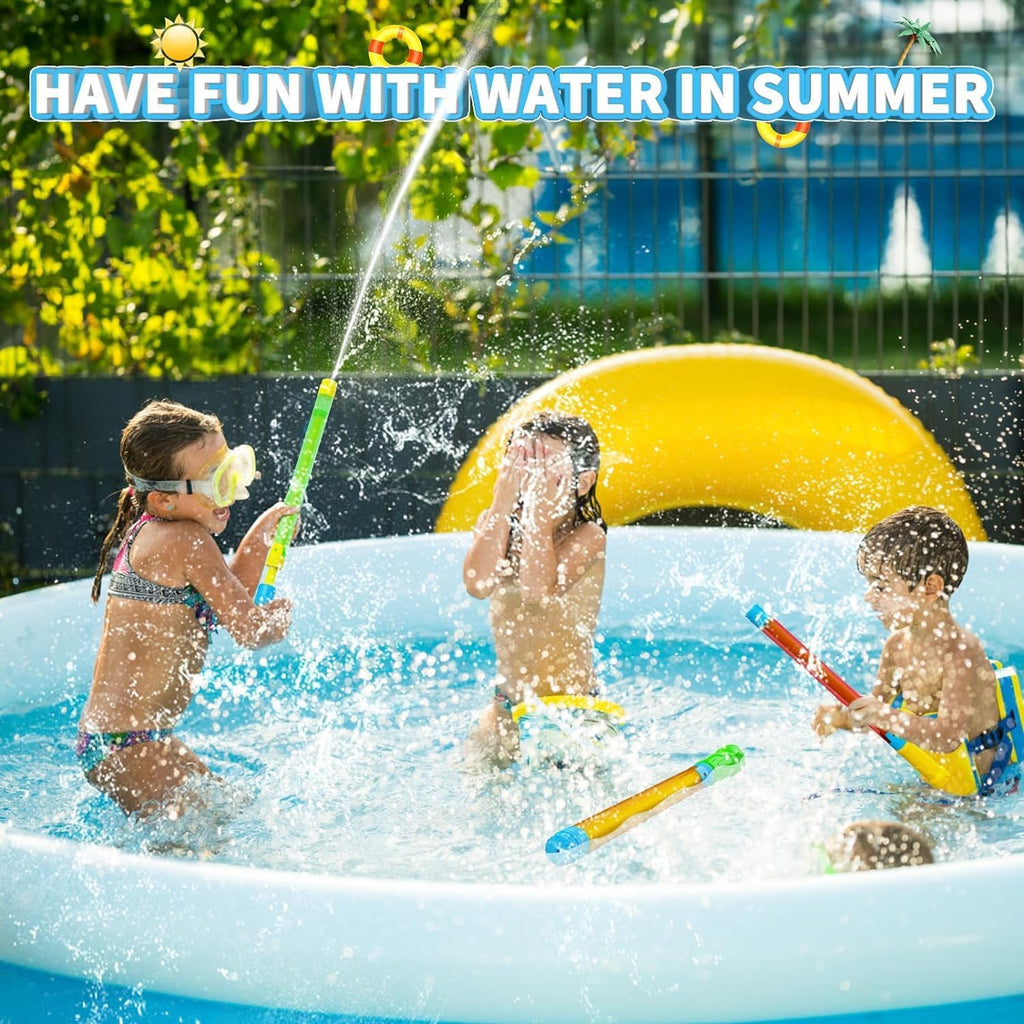6 Pack Water Gun, Water Blaster for Kids & Adults | Shoot Up to 40 ft, Bulk Water Squirt Guns, Water Guns for