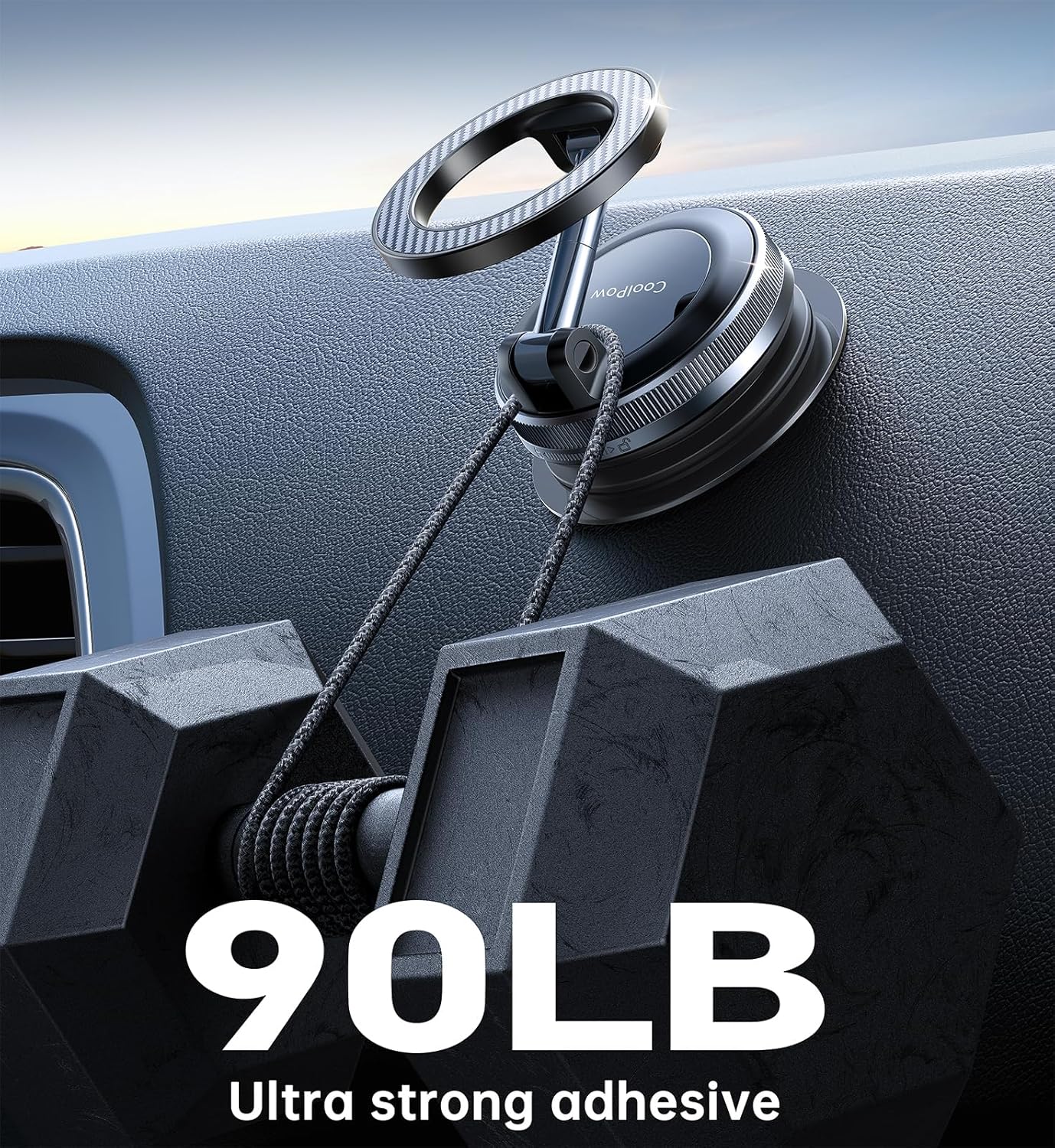 【Newest Vacuum Magnetic Phone Holder for Car Phone Holder Mount【Movable Vacuum Suction】 Magsafe Car Mount Cell Phone