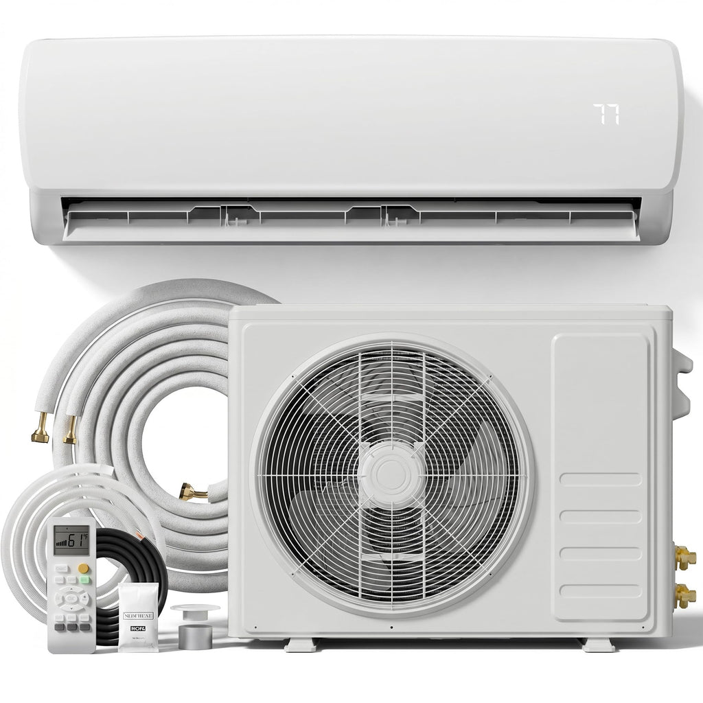 18000BTU Mini Split AC/Heating System, 19 SEER2 Energy Efficient Mini Split Air Conditioner with Heat Pump, 230V