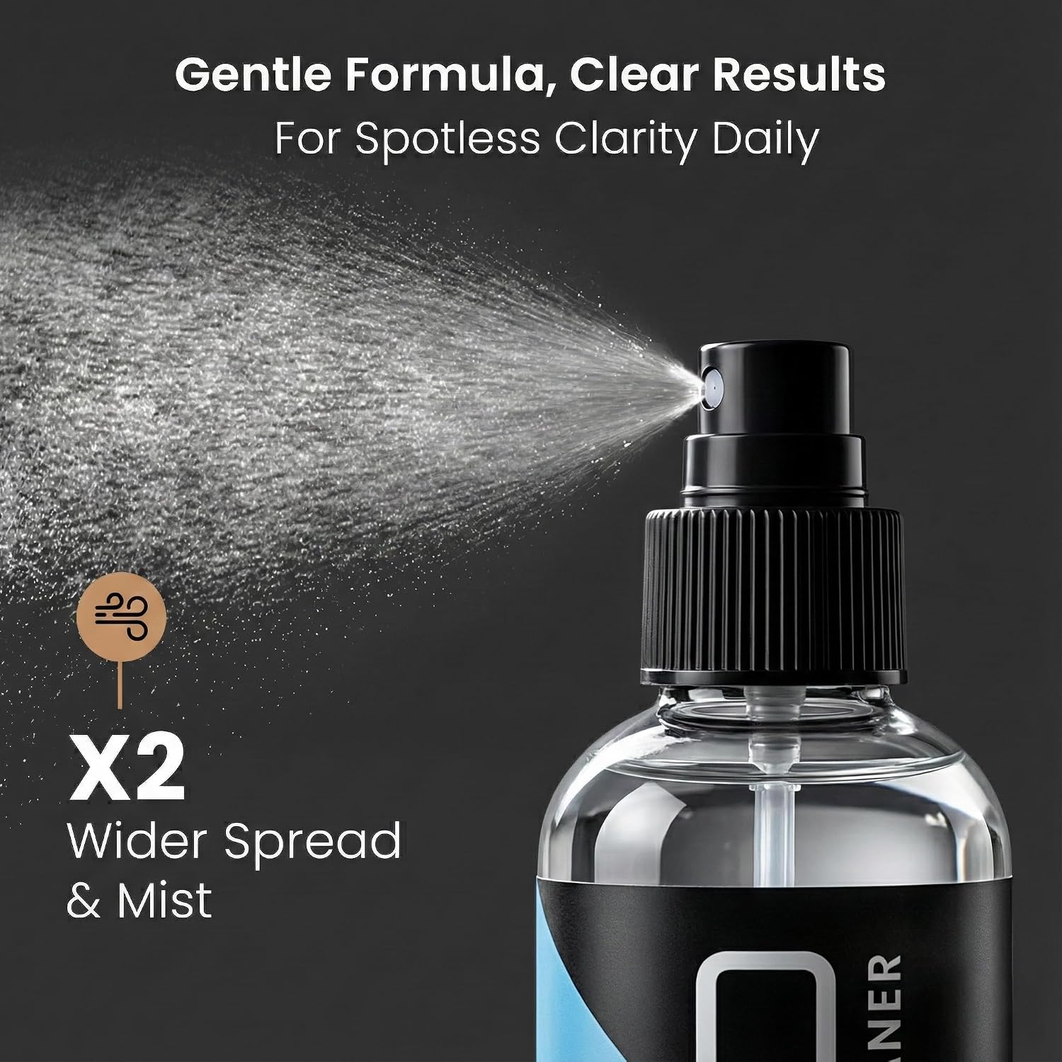 Glasses Cleaner Spray - Eyeglass Cleaner Lens Cleaner No Streaks Technology & Microfiber Cleaning Cloth - Glasses