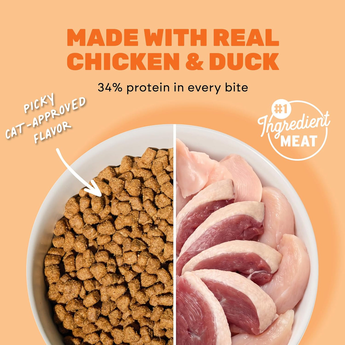 Naked Essentials Dry Cat Food, Chicken & Duck | 3.4lb