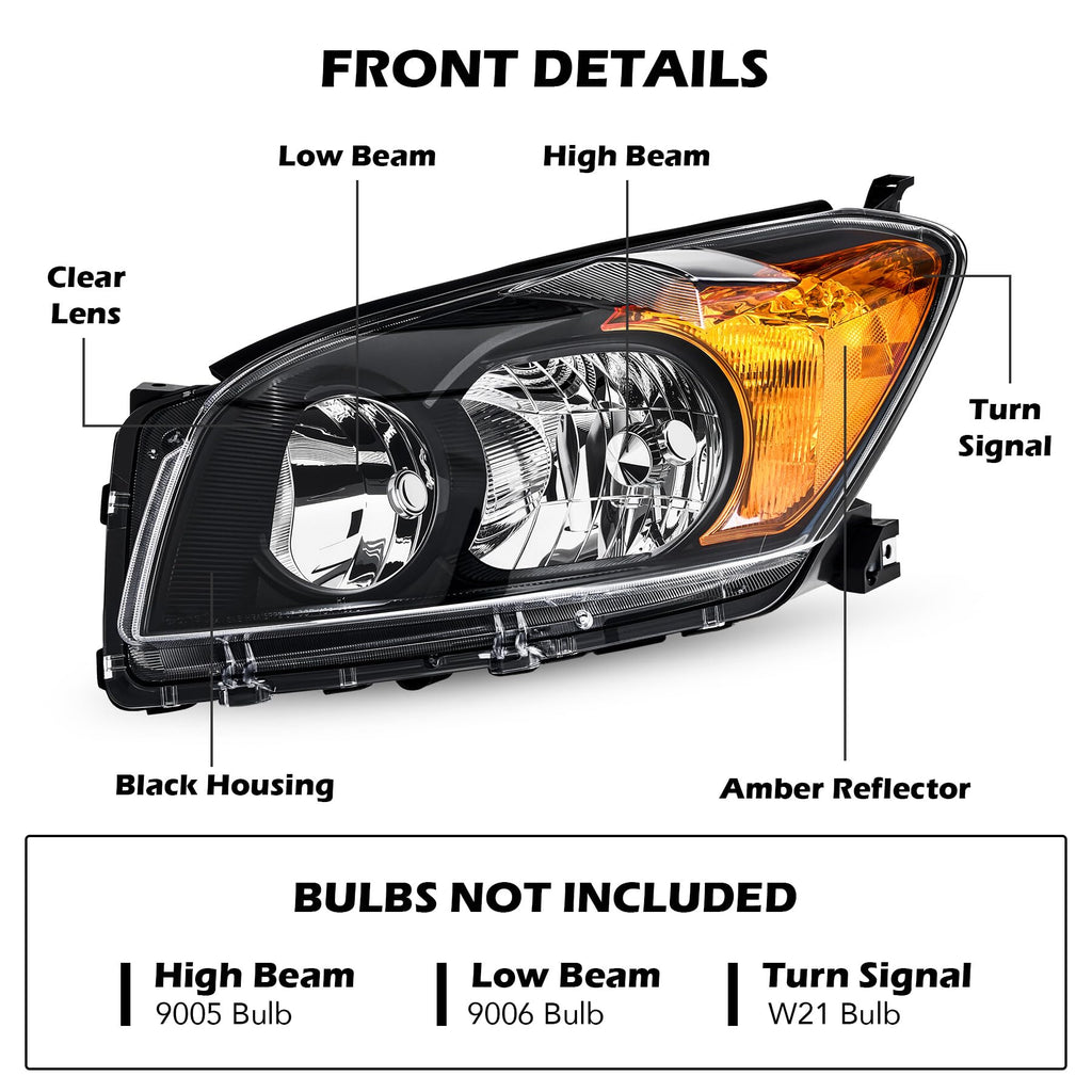 Headlight Assembly Compatible With 2009-2012 Toyota RAV4