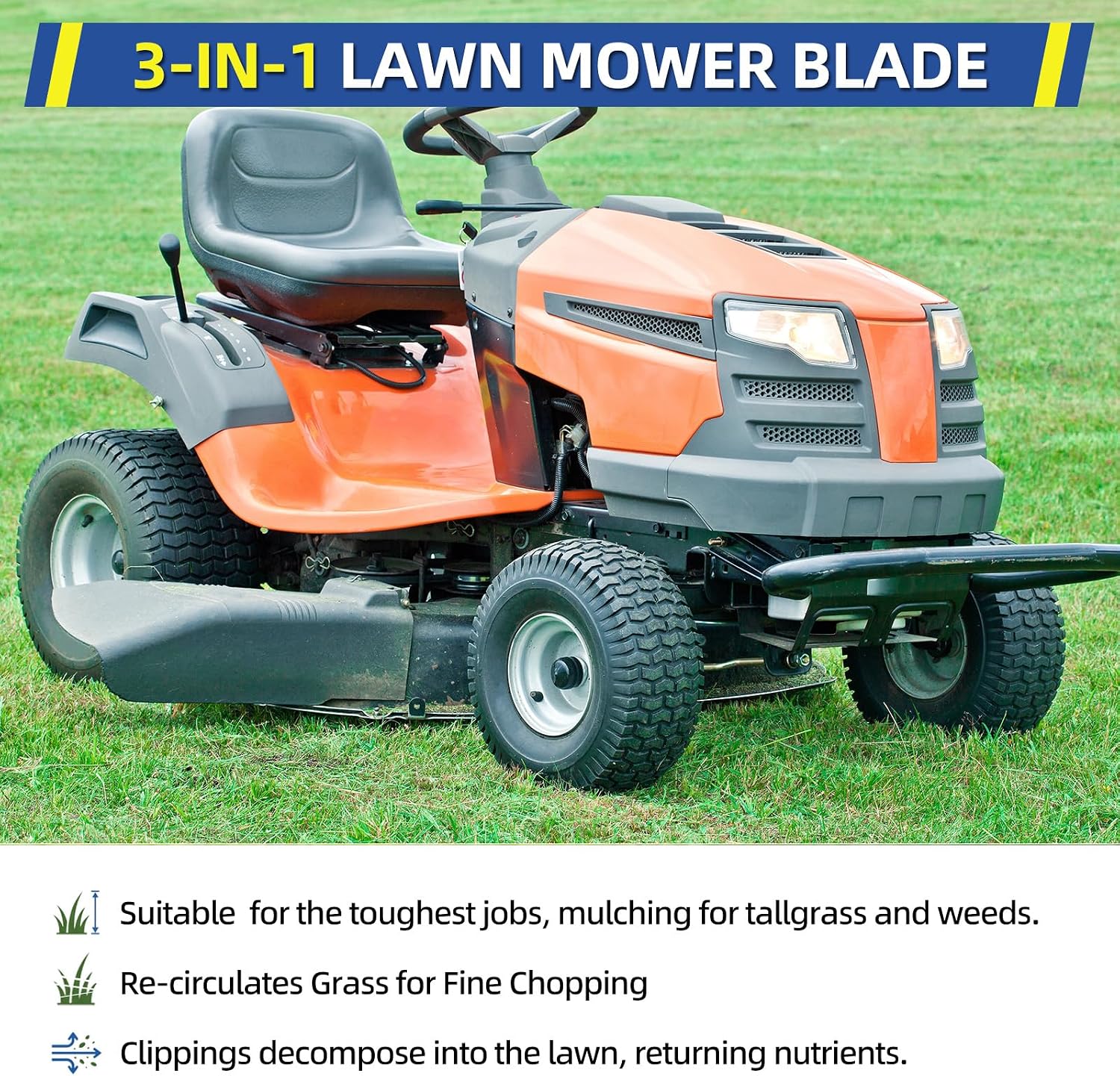 532134149 422719 Mower Blades for Craftsman 42 inch Deck Mower, Fits Craftsman Riding Mower LT1000 LT2000 with