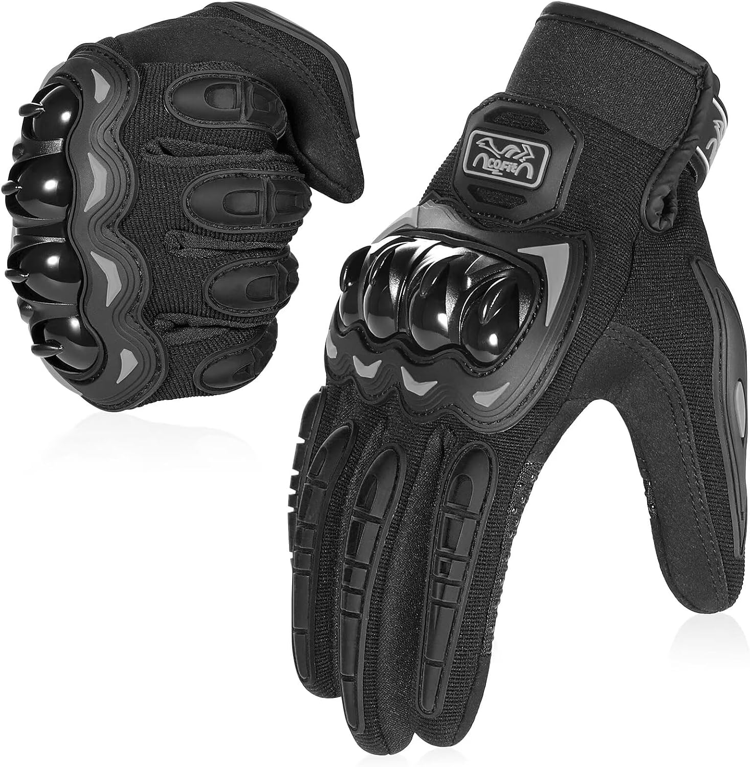 Motorcycle Gloves Breathable, Touchscreen Motorbike Gloves Anti-Slip with Good Grip Hard Knuckles Protection for Men