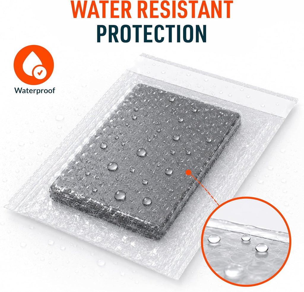 Clear Self-Seal Cushioned Bubble Pouches 12x15.5 Shipping Bags