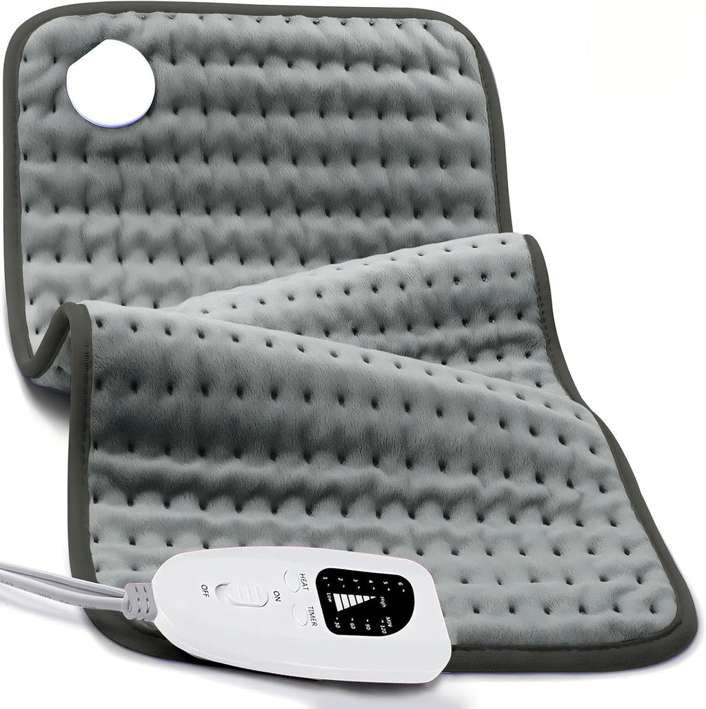 Electric Heating Pad for Back, Neck & Shoulder, 24 x 12 in, 6 Heat Settings