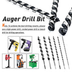 7/8 Inch x 12 Inch Long Ship Auger Drill Bit Set for Wood