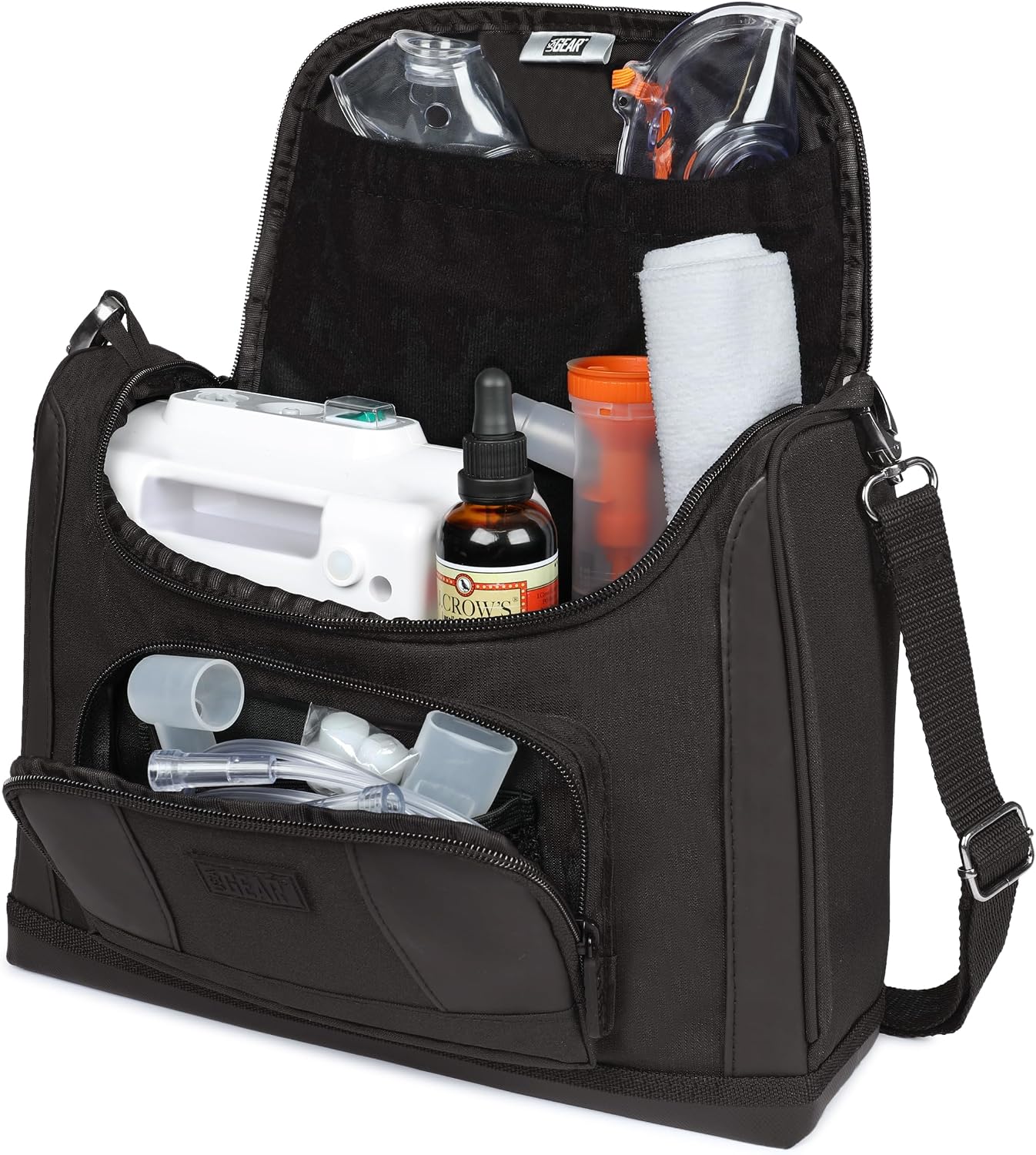 Travel Nebulizer Bag Fits Nebulizer Machine, Tubing, Mouthpiece, Mask, Solution & more Asthma Accessories - Inhaler