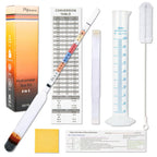 Triple Scale Lab Hydrometer Kit Glass Jar Cylinder ABV Brix SG Tester Beer Wine Brewing Supplies