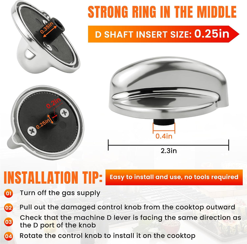 AMI PARTS WB03K10303 Gas Stove Knobs Fit for G-E Profile Stove Knobs