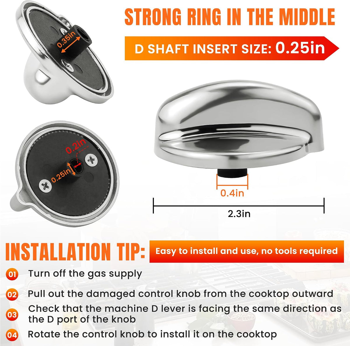 AMI PARTS WB03K10303 Gas Stove Knobs Fit for G-E Profile Stove Knobs