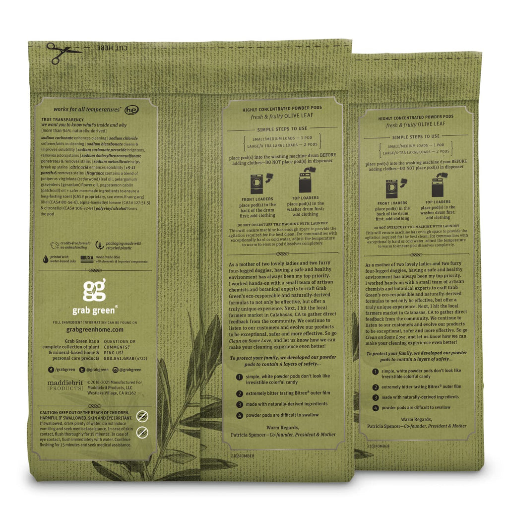 Stoneworks Laundry Detergent Pods, 100 Count, Olive Leaf