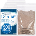 12" X 18" (500 Count) Self Seal Clear Poly Bags with Suffocation Warning