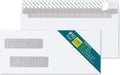 #10 Double Window Security Envelopes Self Seal - 100/Pack - for Quickbooks Invoices and Business Statements