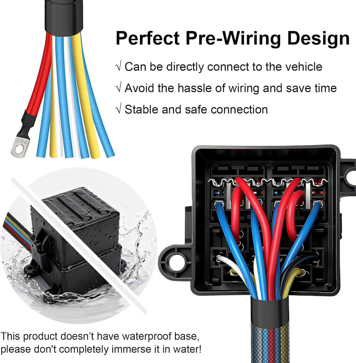 12V 6-Way Pre-Wired Fuse Relay Box with 2X 40A 4-Pin SPST Relays