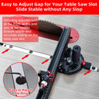GOINGMAKE Table Saw Miter Gauge for Table Saw with Micro Adjust Flip Stop
