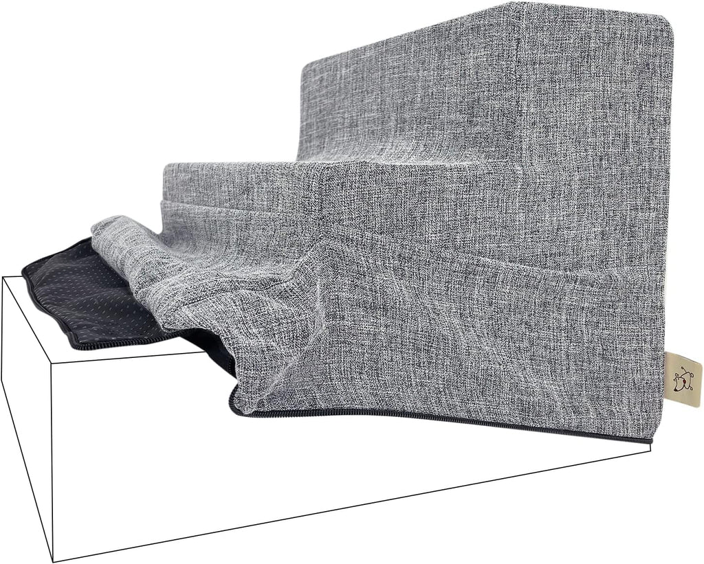 Foam Pet Steps Cover for Small Dogs and Cats, Portable Ramp Stairs for Couch, Sofa, and High Bed Climbing (Cover