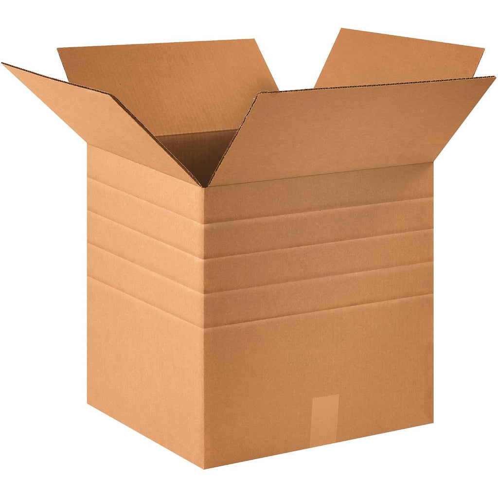 TLMD161616 Multi-Depth Corrugated Boxes, 16" x 16" x 16", Kraft (Pack of 10)