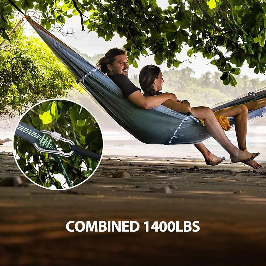 Hammock Tree Straps, Portable 10 FT Long 16+1Loops Adjustable Suspension Straps, 100% No Stretch&Lightweight, 1400