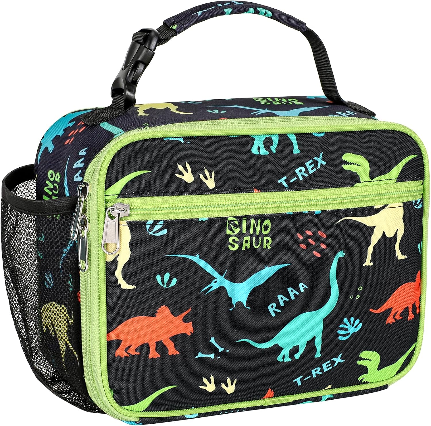 Kids Lunch Bag Boys - Insulated Kids Lunch Box for School & Daycare | Easy Carry Handle, Leak Proof, Water Bottle