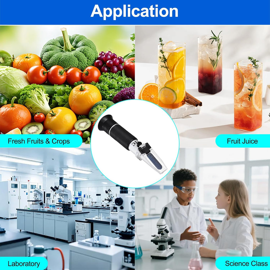Portable Brix Refractometer with ATC, Accurate Dual Scale Brix Meter Specific Gravity SG Wort 1.000-1.130 & Brix