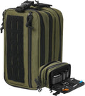 Small Travel Medicine Bag,4 Layers Pill Bottle Medication Organizer Case, 1000d Canvas EDC Tactical First Aid Bag