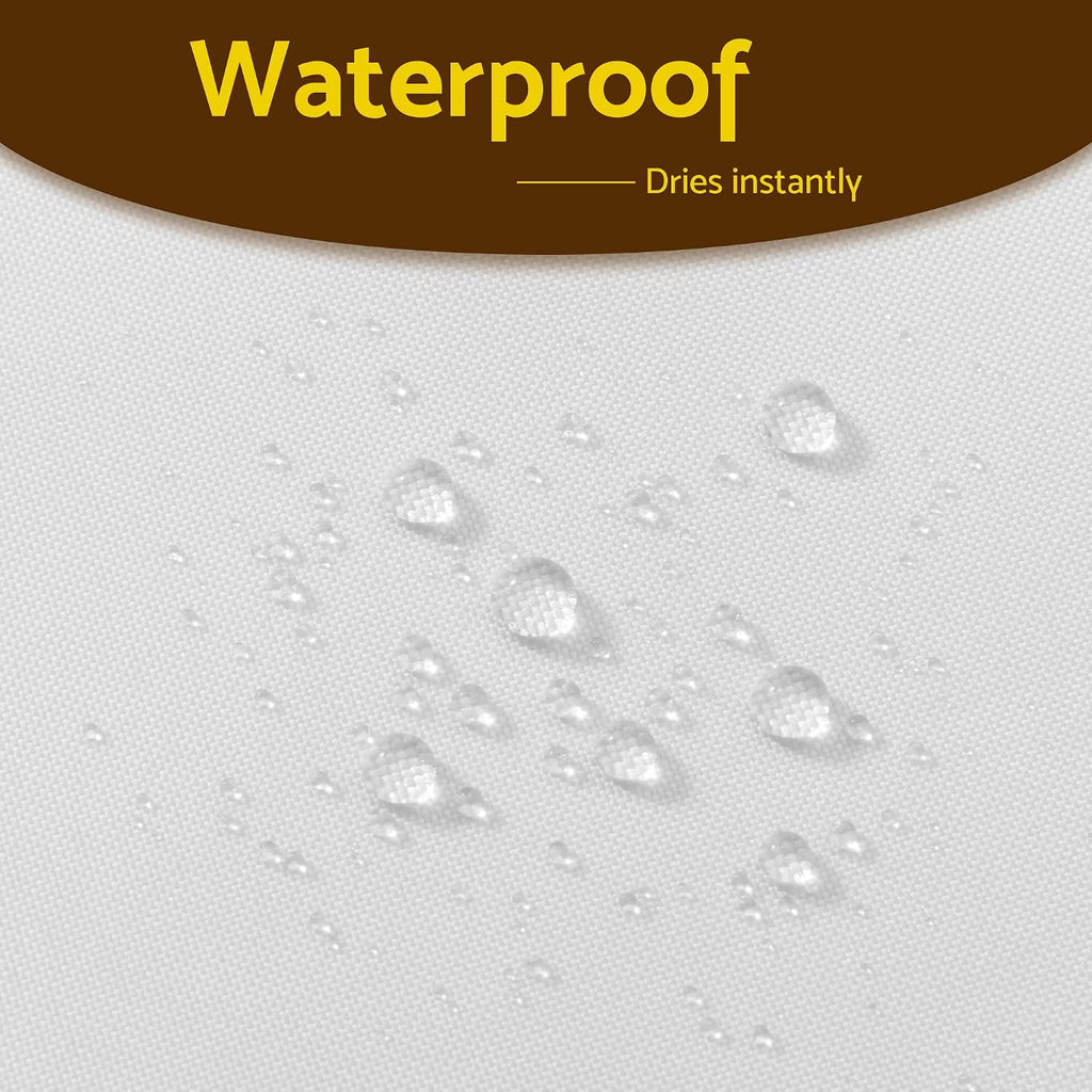 70x54 Snap-in Shower Curtain Replacement Liner White | 2 Bottom Magnets, Fabric, Removable, Water Repellent, Machine