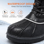 Women's Mid Calf Duck Winter Boots | 3M Thinsulate Insulation, Waterproof Upper, Adjustable Straps, EVA Rubber