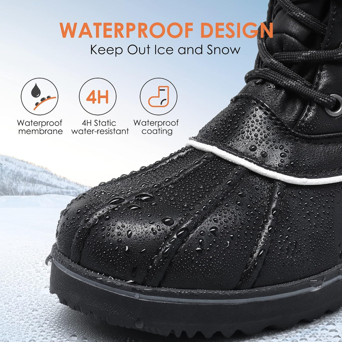 Women's Mid Calf Duck Winter Boots | 3M Thinsulate Insulation, Waterproof Upper, Adjustable Straps, EVA Rubber