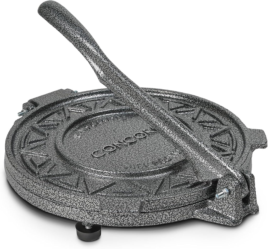 Cast Iron Heavy Duty Tortilla Press (Version 2.0). Commercial Grade Pataconera Presser. Perfect Maker for Flour or