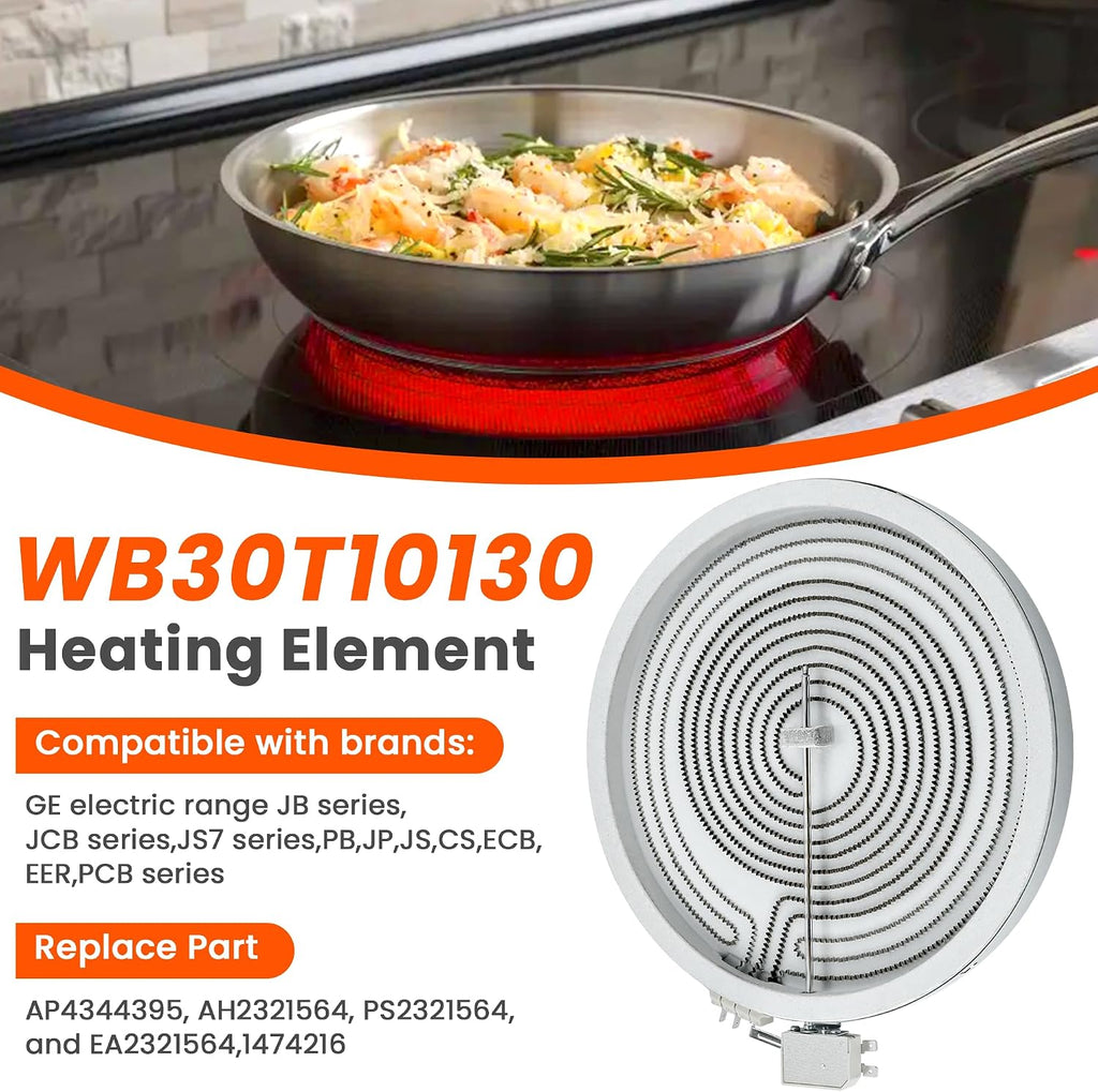 WB30T10130 Dual Haliant Surface Element 12 Inch Compatible with GE Range, Radiant Surface Element Replace AP4344395, PS2321564, 1474216 by Fetechmate - 1 Year