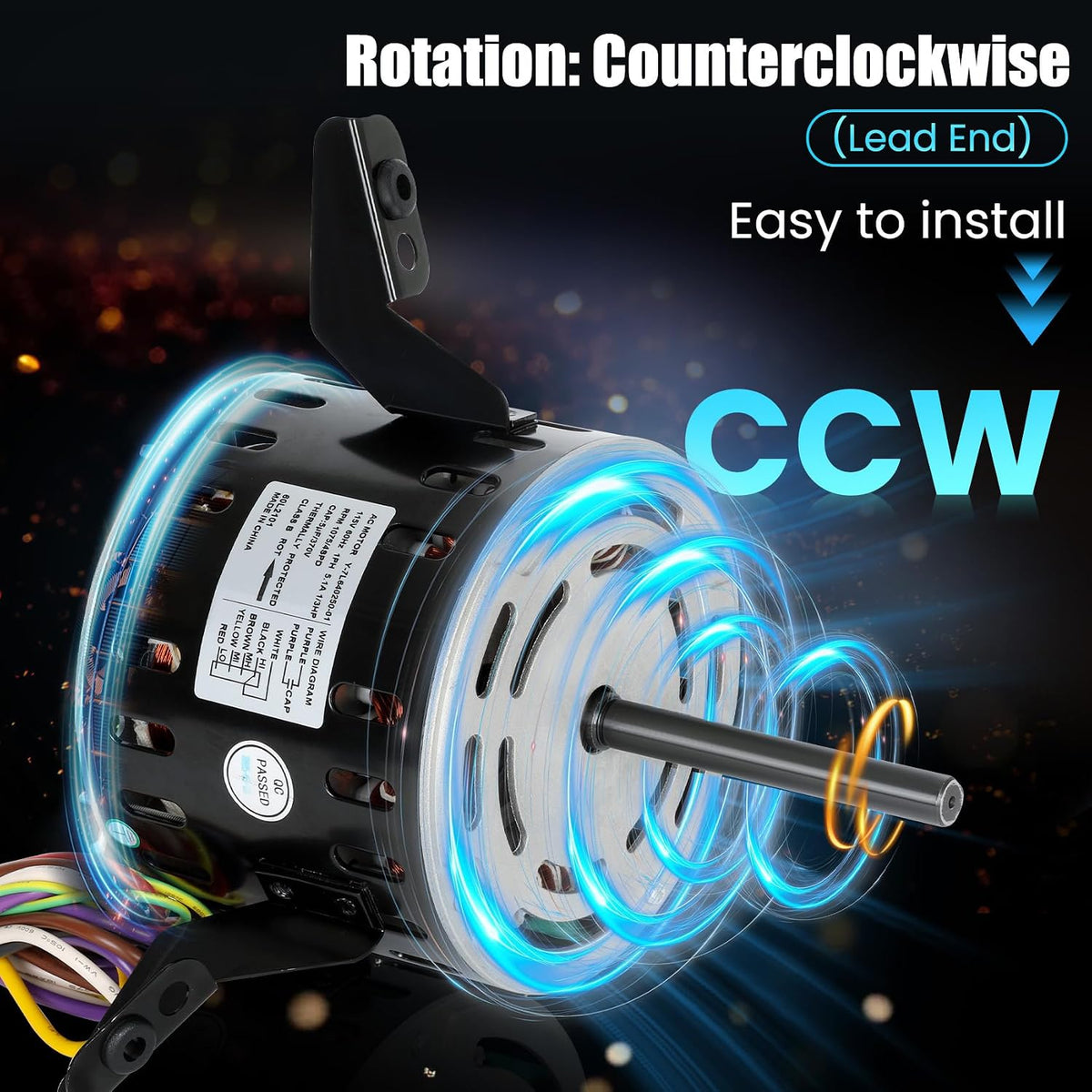 60L21 Furnace Blower Motor – Replacement for Lennox 60L21, 60L2101, 29W71, 21W85 – 1/3 HP 115V 1075 RPM Furnace Motor – Compatible with Armstrong, Ducane, Allied, Concord, US Motors K55HXHFZ-8638