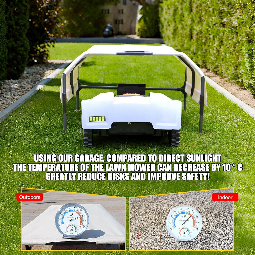 Robot Mower Garage, Rainproof UV-Proof Shelter for All Mowers（Large Size） | Thickened 600D Oxford fabric | Rust-proof