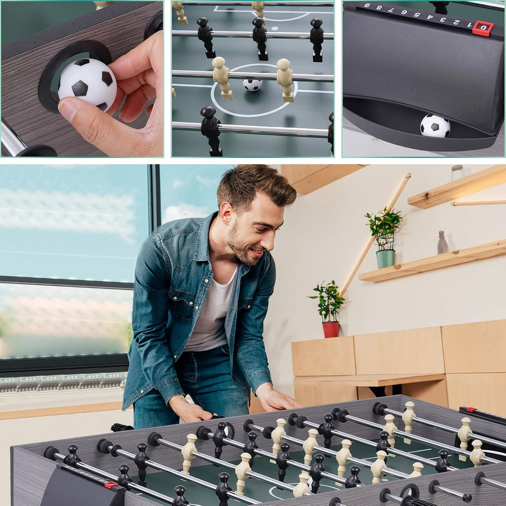 4-in-1 Foldable Multi Game Table for Home, Game Room | Combo Game Table Set with Ping Pong, Hockey, Pool Billiards