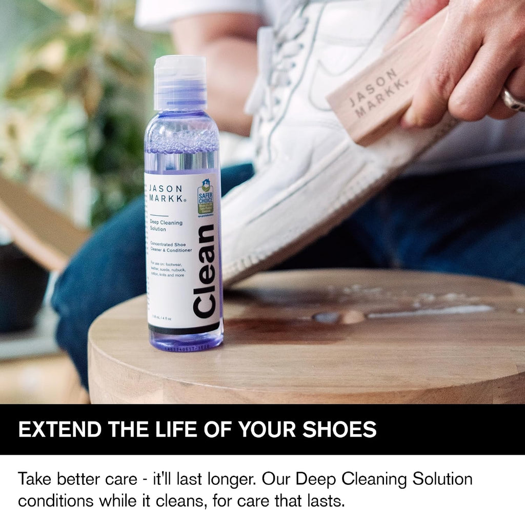 Deep Cleaning Solution, Shoe Cleaner, Cleans & Conditions, Sneaker Care, Ideal for Footwear, Safe for Leather, Suede